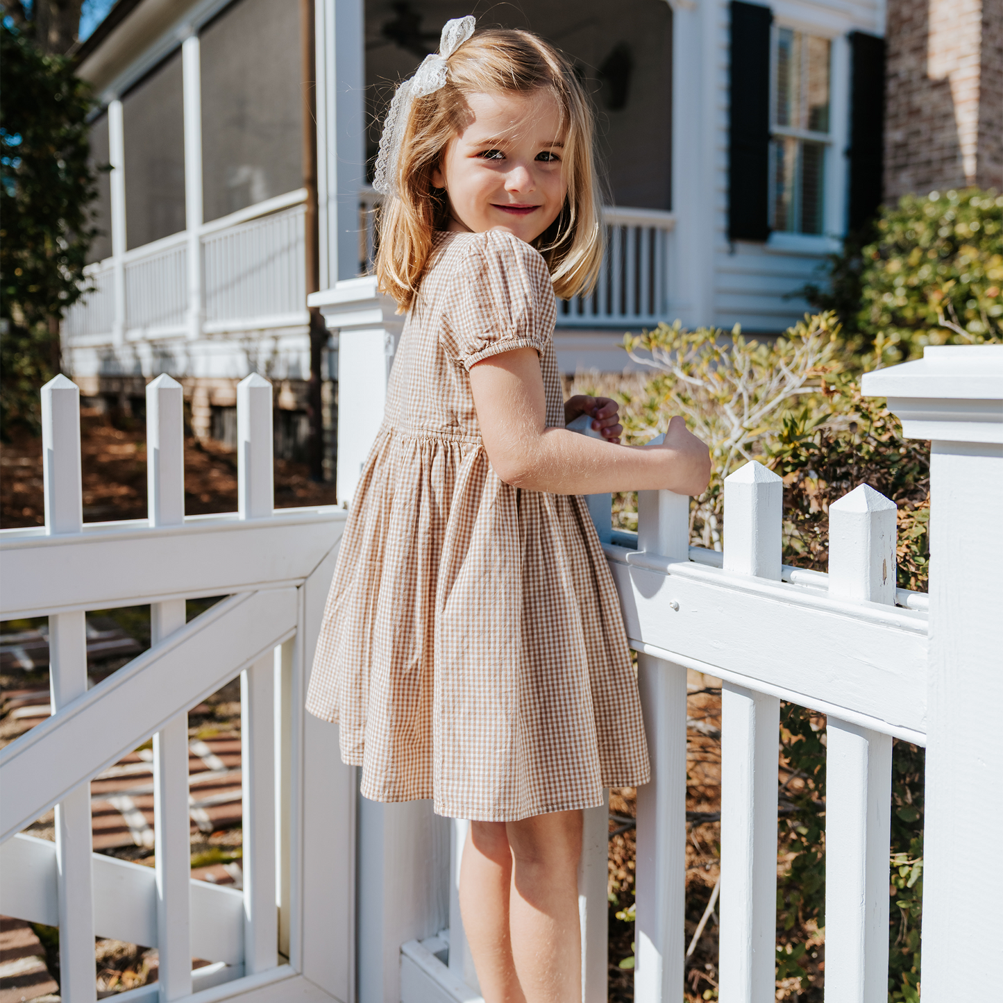 Girls Breyton Dress - Navy Gingham