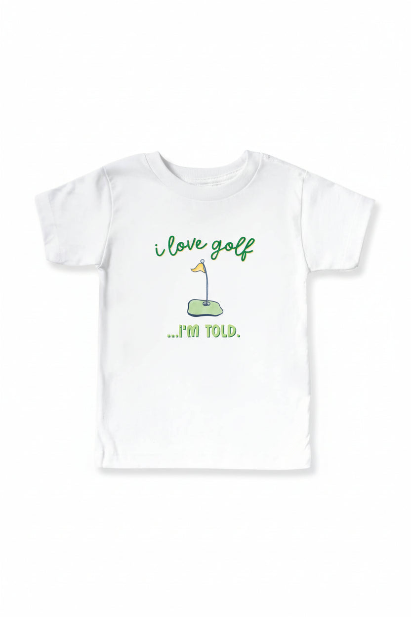 I Love Golf Kids Graphic Tee | White
