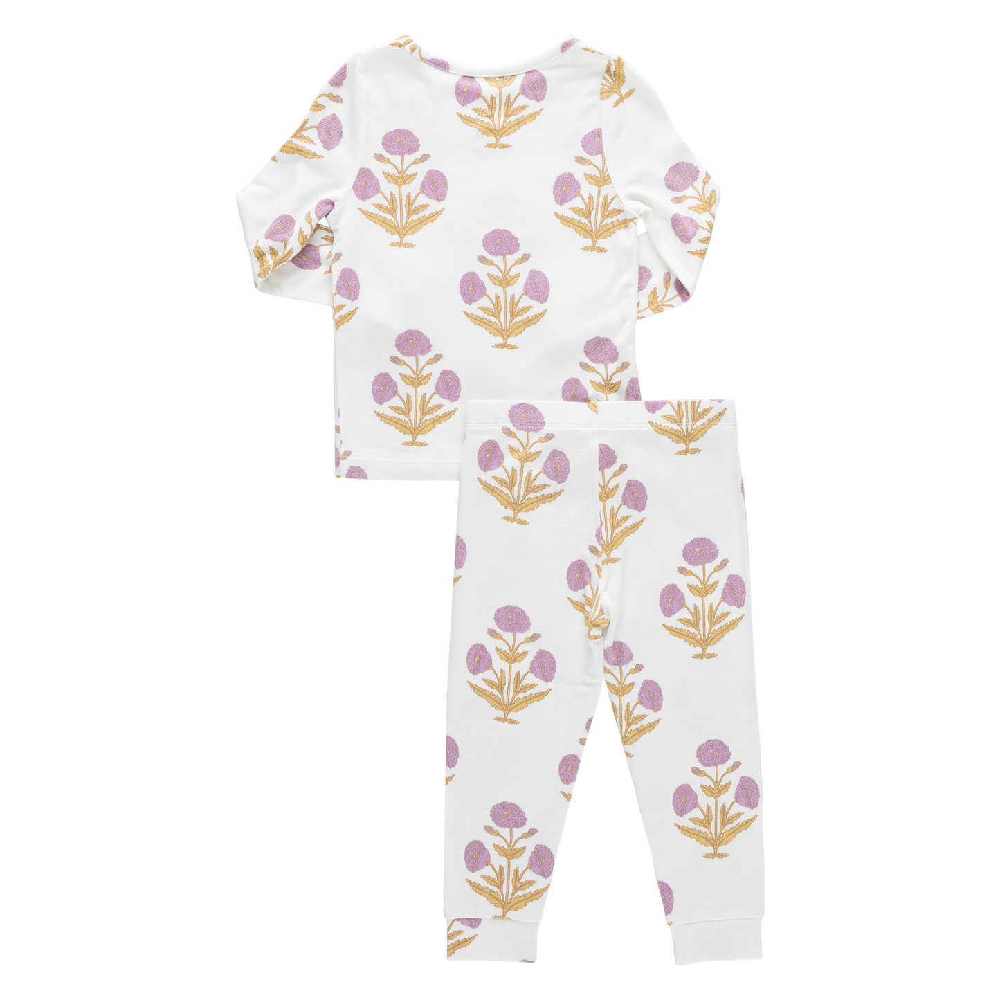 Kids Bamboo PJ Set - Lavender Dandelion