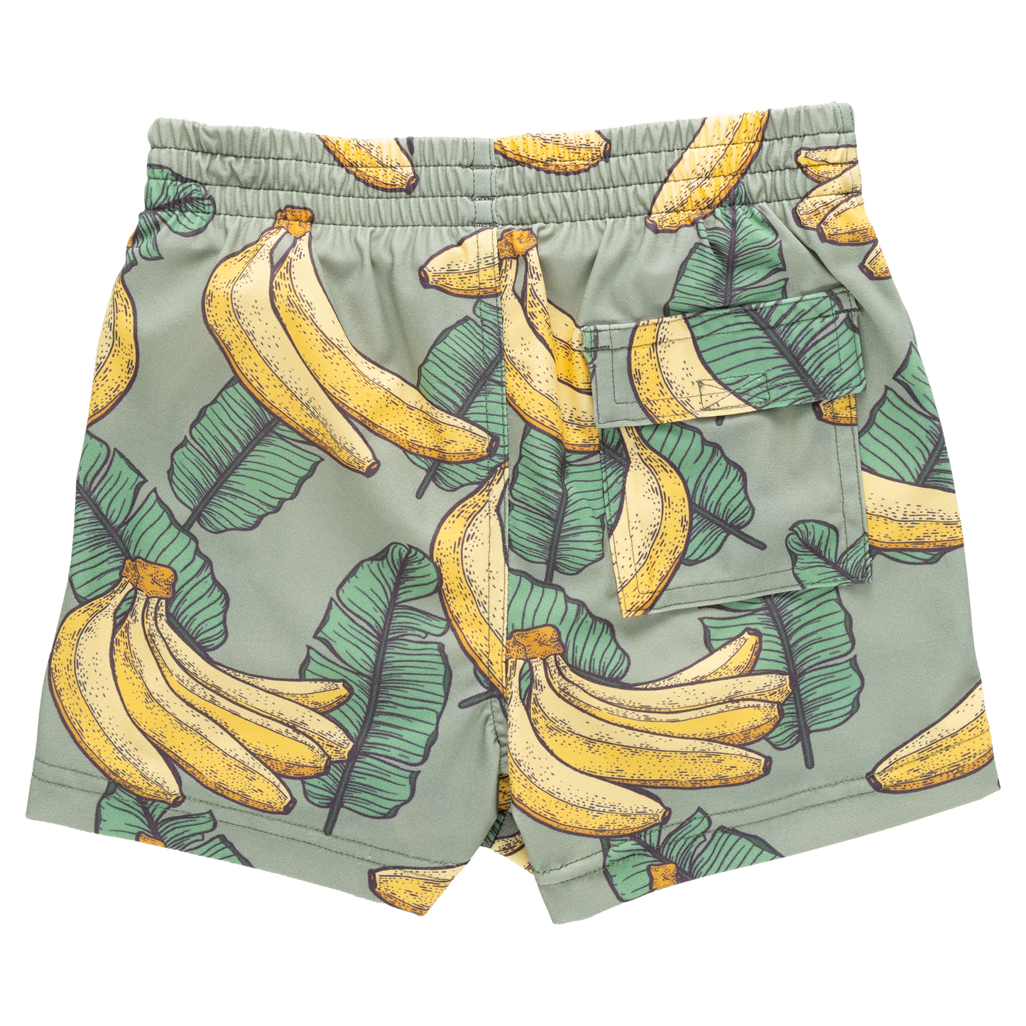 Baby Boys Swim Trunk - Green Banana Leaves