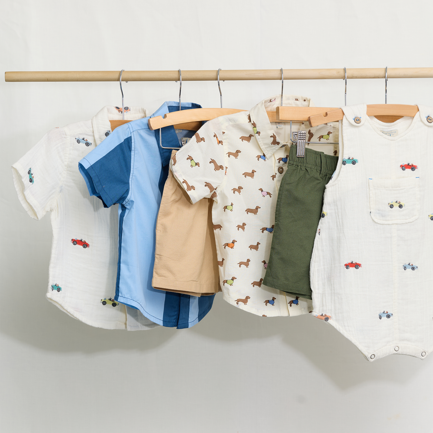 Baby Boys Jack Shirt - Dachshunds In Sweaters