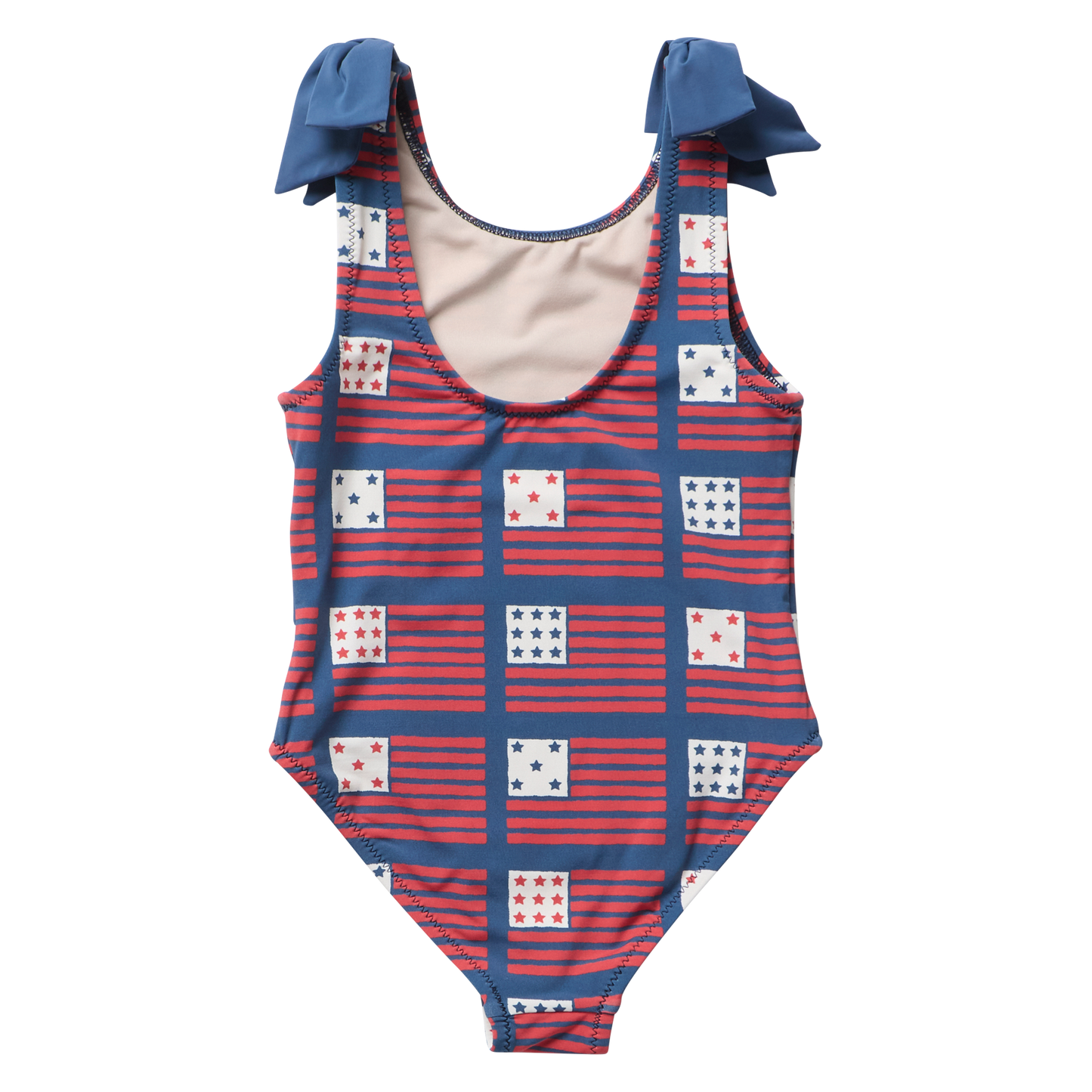 Girls Shelly Suit - Navy Flags