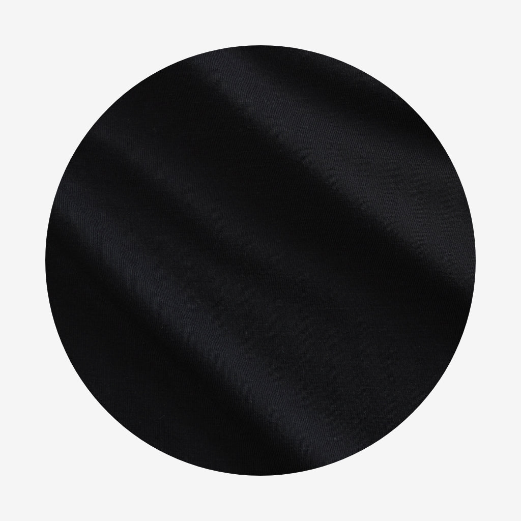 Black Scallop Crew Socks