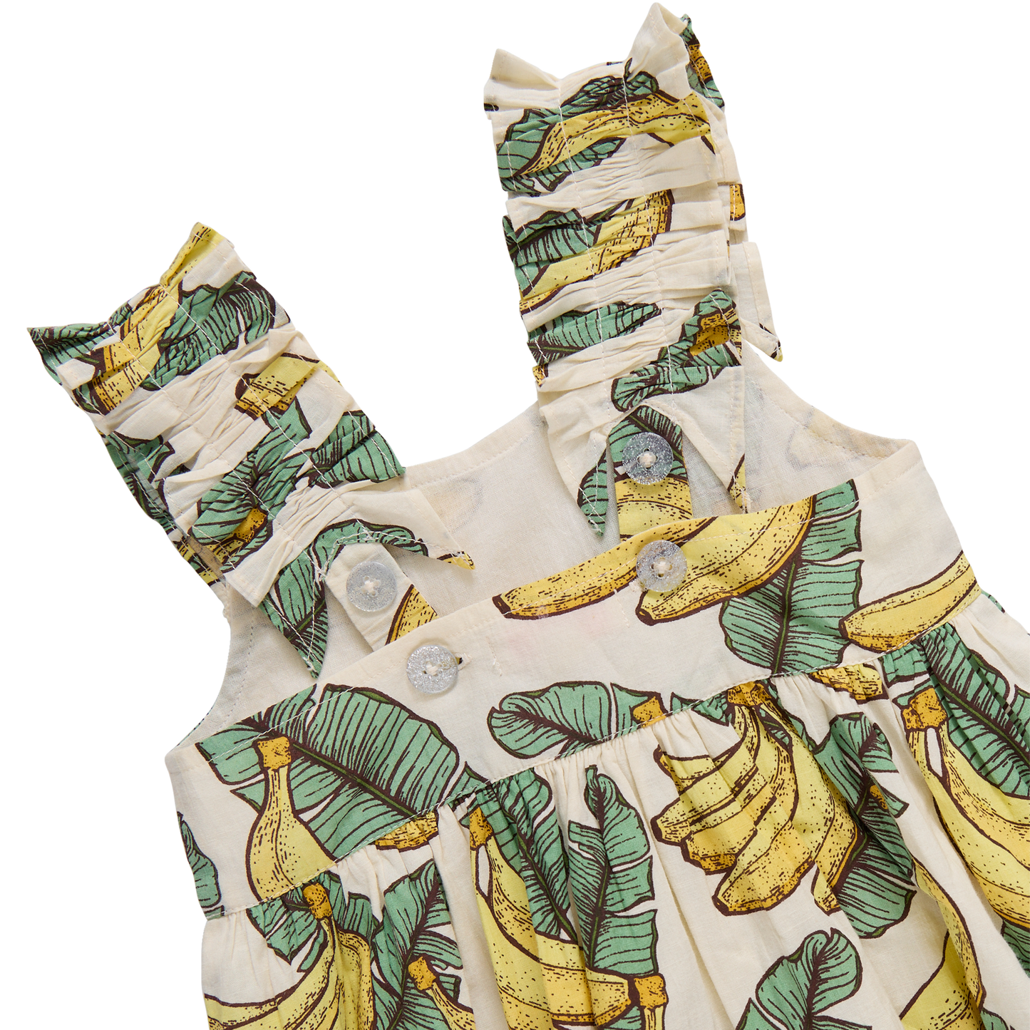 Girls Via Dress - Banana Leaves