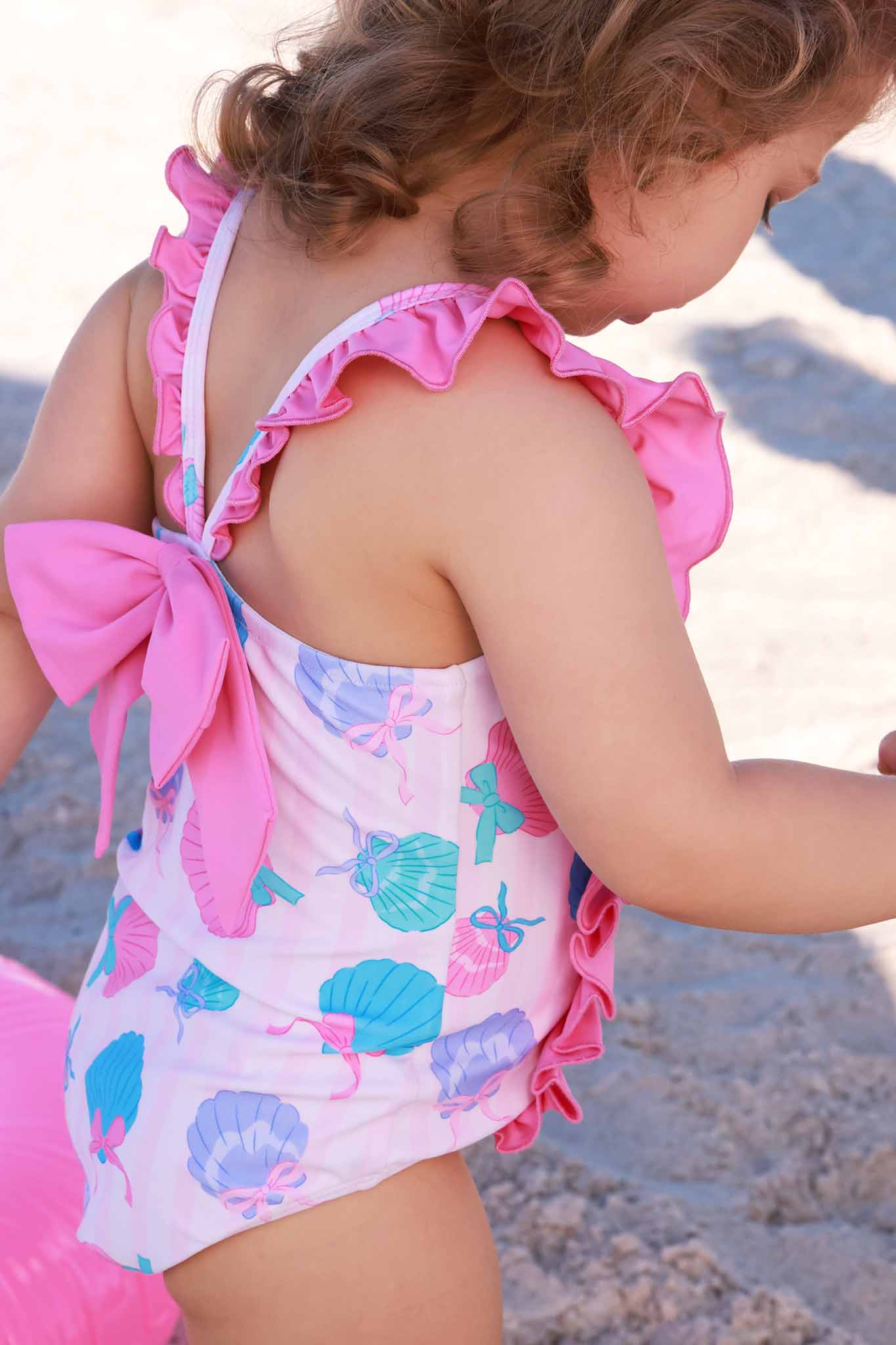 Double Ruffle Bow Back One Piece | Seaside Sweetie