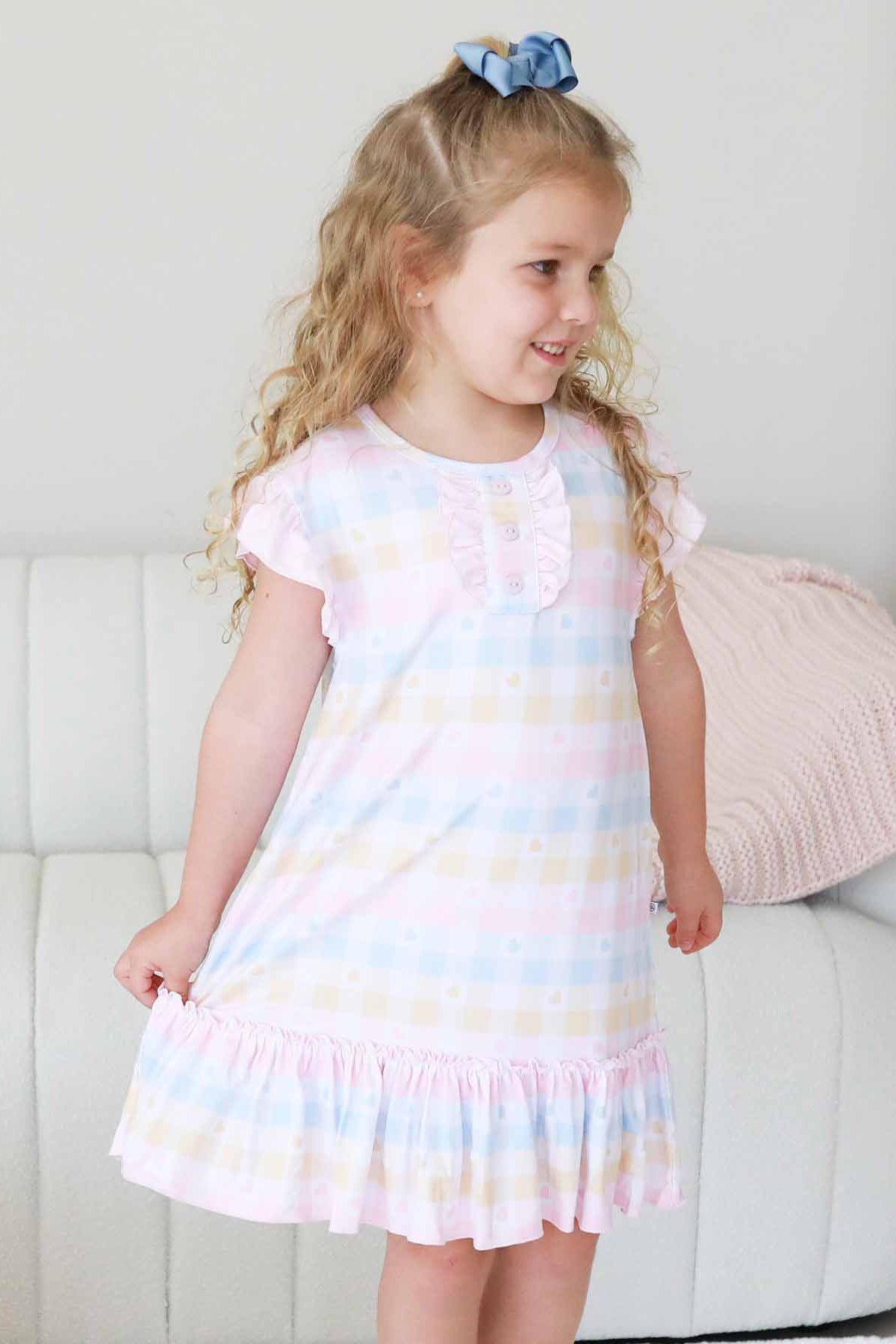 Girls' Flutter Sleeve Nightgown | Sweet Sleep