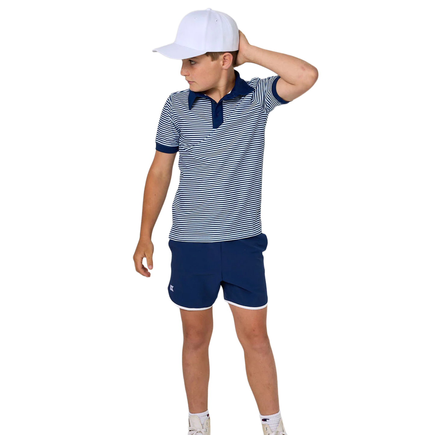 Polo Shirt - Navy Stripe