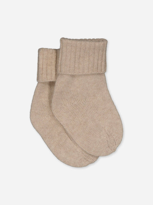 Baby Cashmere Socks Beige: One Size