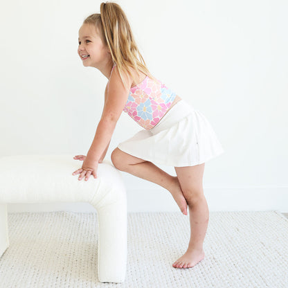 Kids CloudActive™ Athletic Pleated Skirt | White