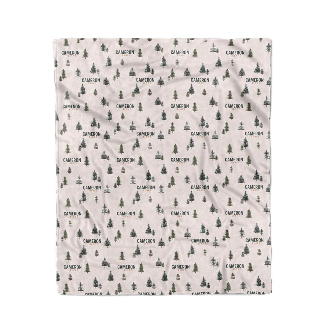 Evergreen Personalized Kids Blanket