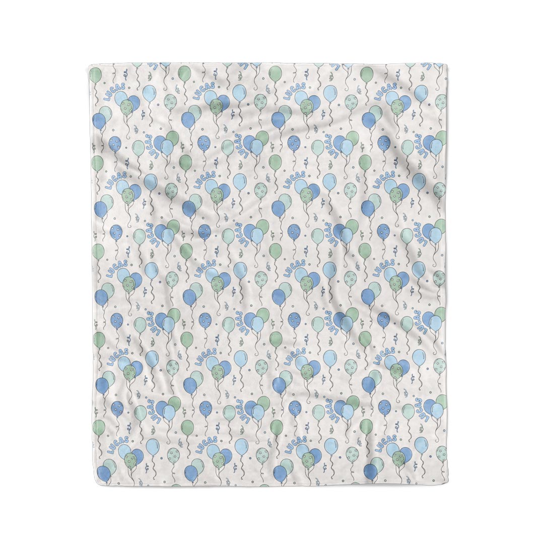 Party Time Personalized Kids Blanket | Blue