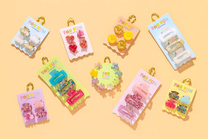 FOR FUN Mini Claw Hair Clip Set - Asst Pearl