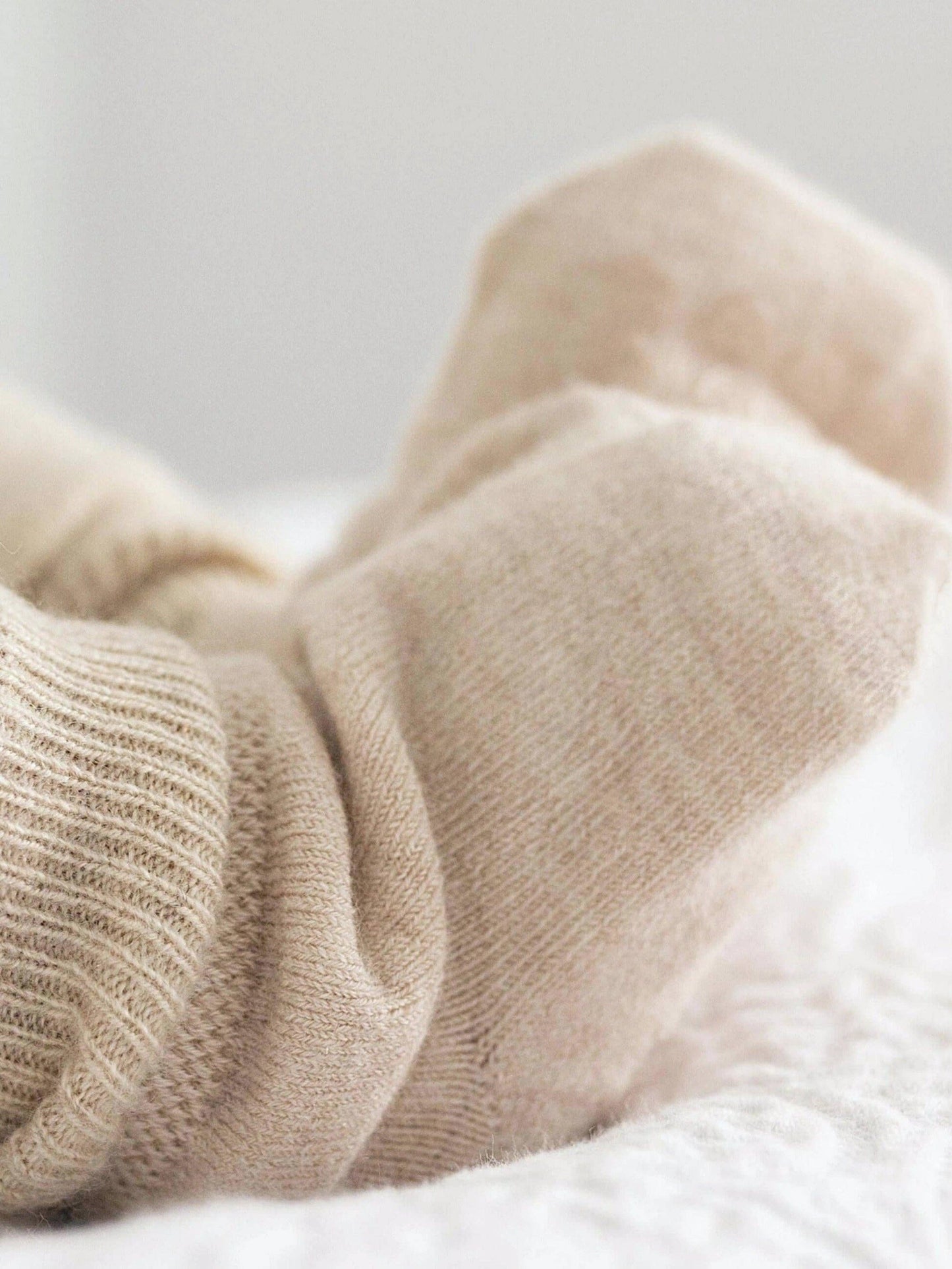 Baby Cashmere Socks Beige: One Size