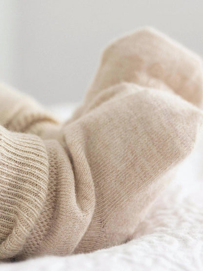 Baby Cashmere Socks Beige: One Size