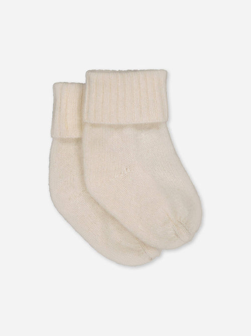 Baby Cashmere Socks Ivory: One Size