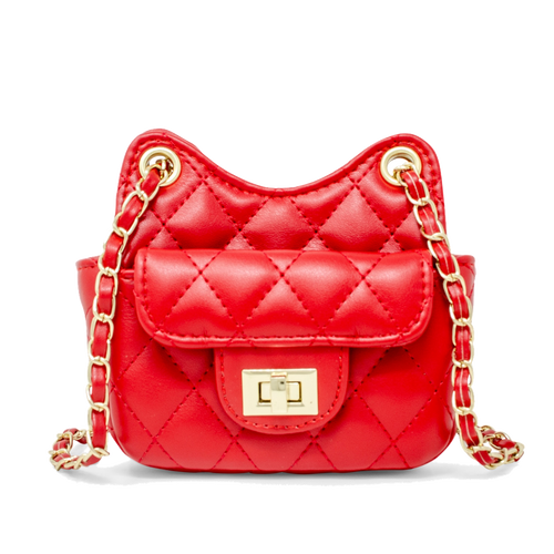 Tiny Quilted Treasure Bag - Red