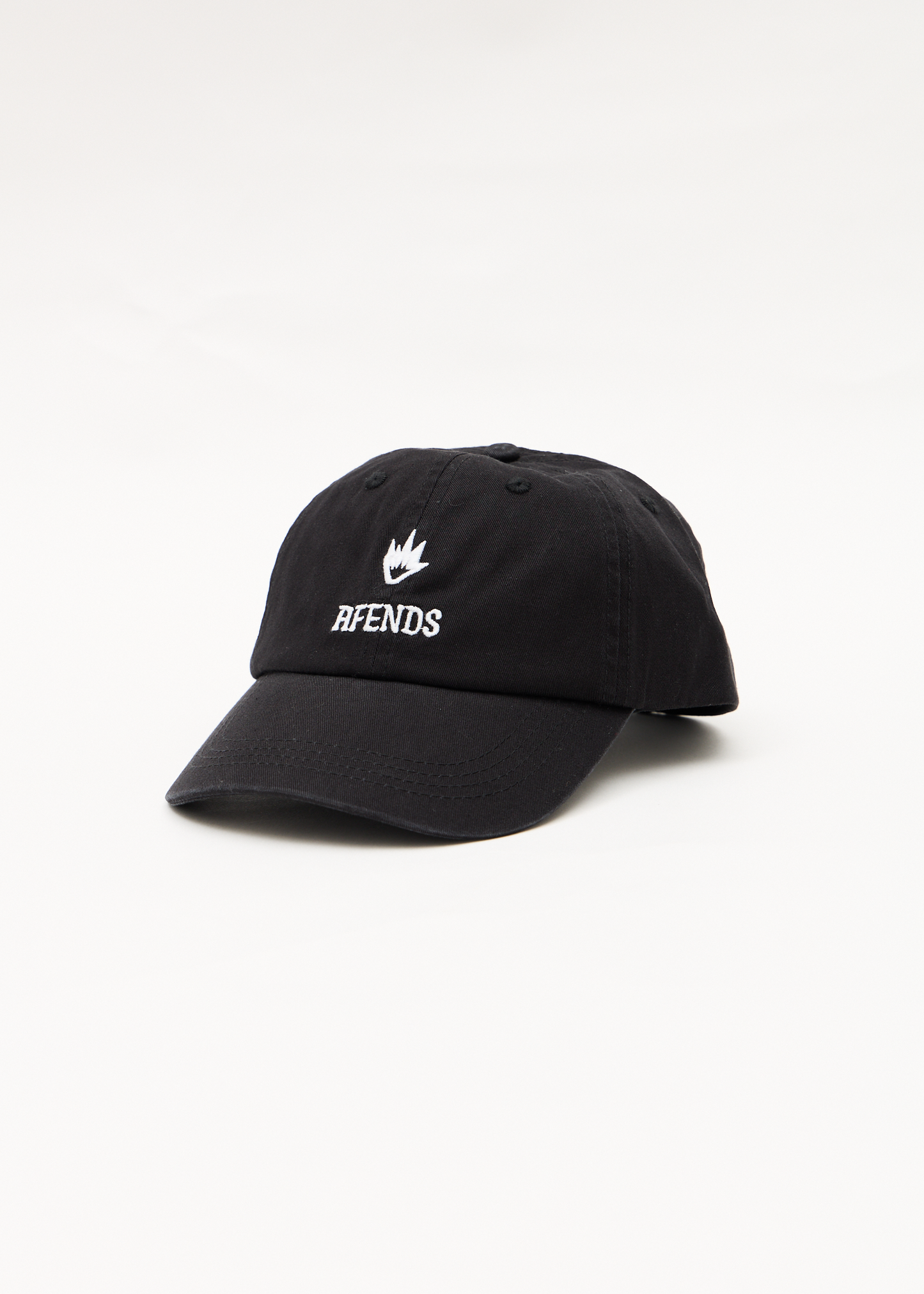 AFENDS Mens Burnin - Six Panel Cap - Stone Black