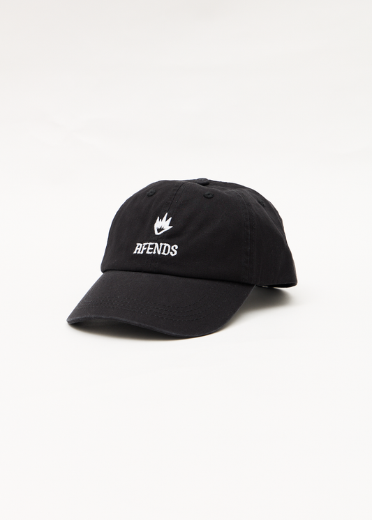 AFENDS Mens Burnin - Six Panel Cap - Stone Black