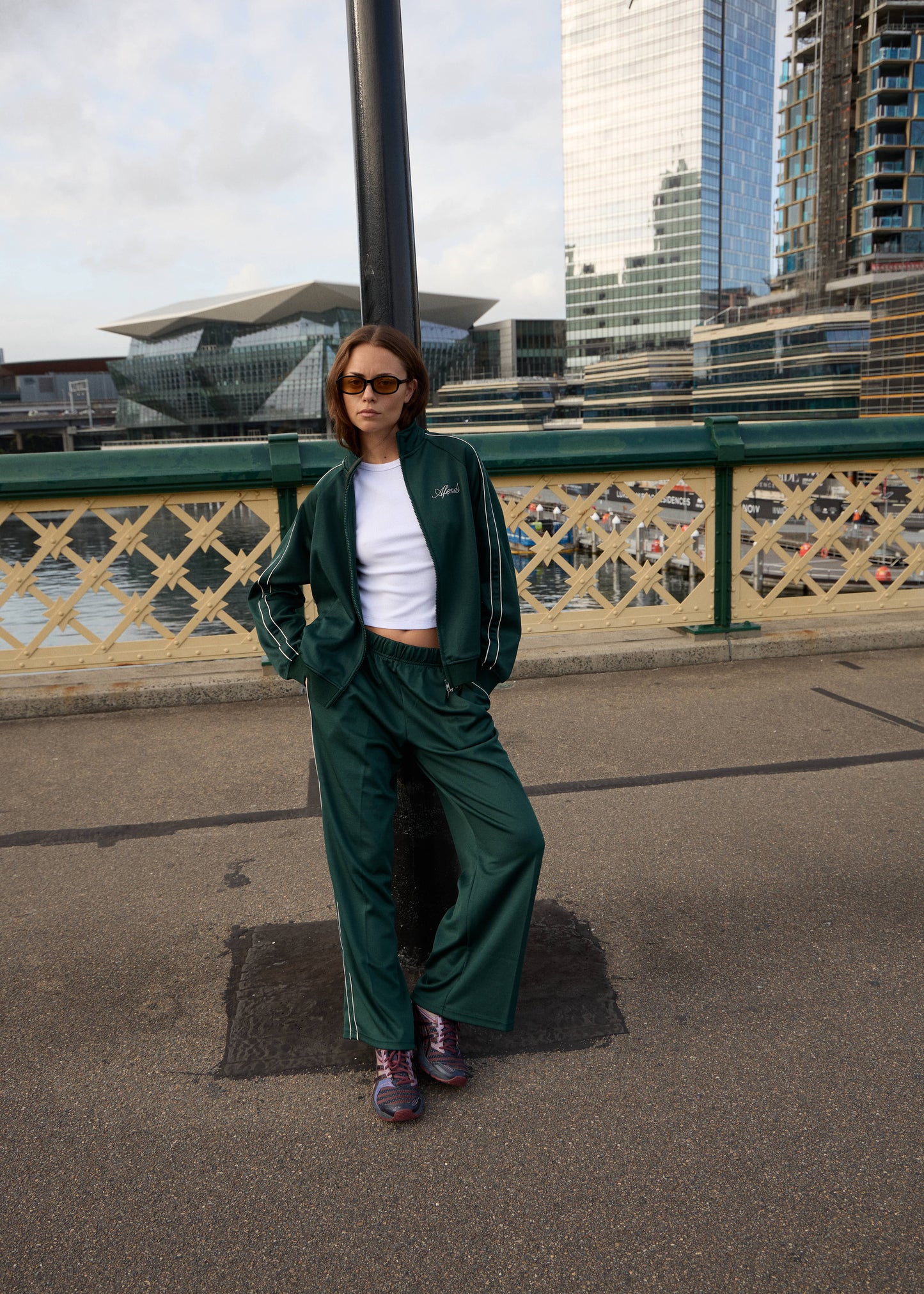 AFENDS Womens Avenue - Track Jacket - Pine
