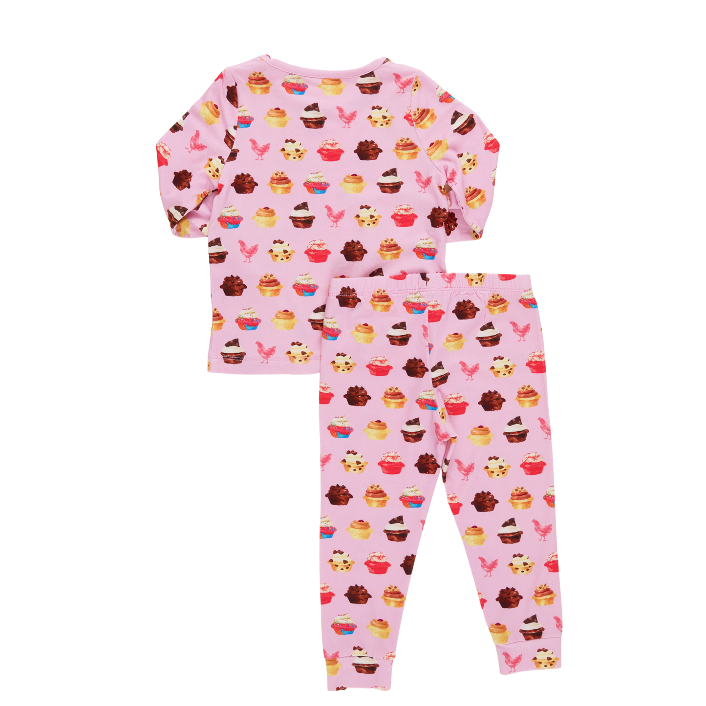 Kids Bamboo PJ Set - Pink Cupcakes