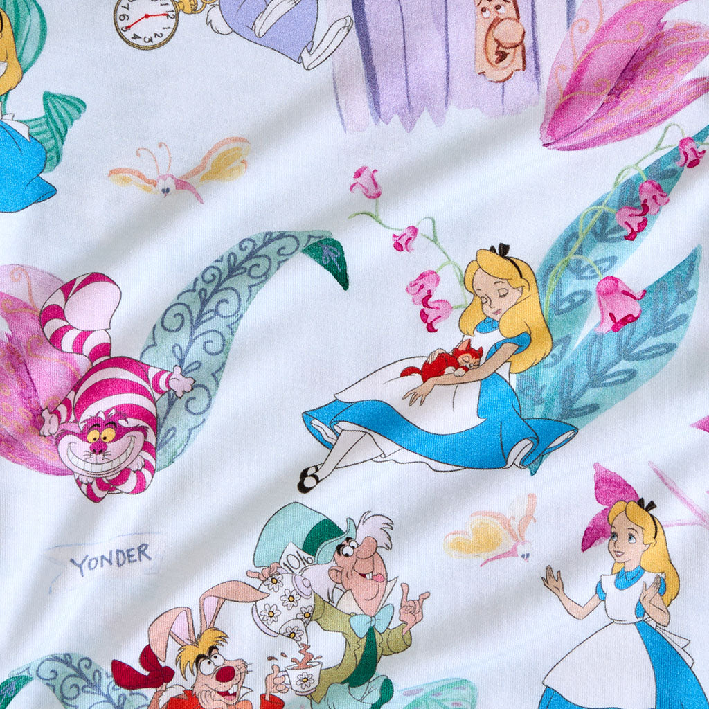 Disney Adventures in Wonderland French Terry Short Overalls