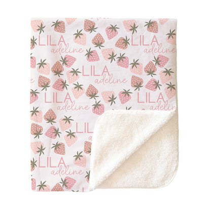 Berry Happy Personalized Kids Blanket
