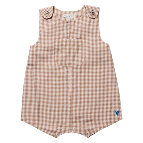 Baby Boys Noah Jumper - Cocoa Gingham