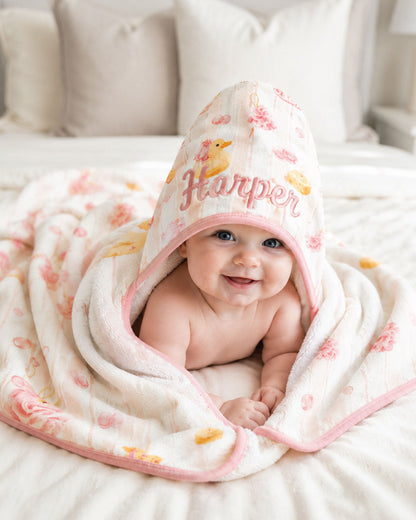 Baby Embroidered Bamboo Hooded Towels