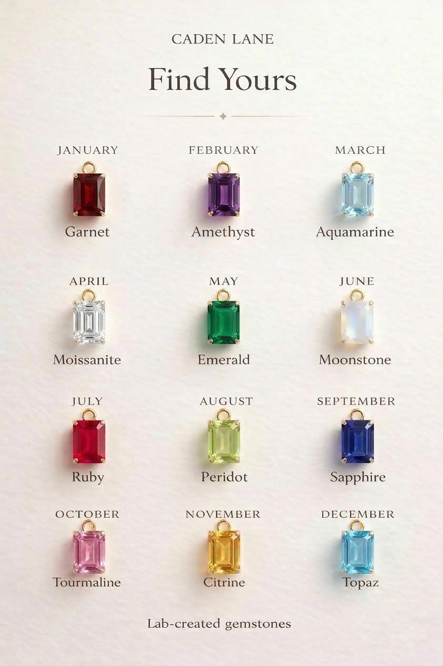 Birthstone Charms
