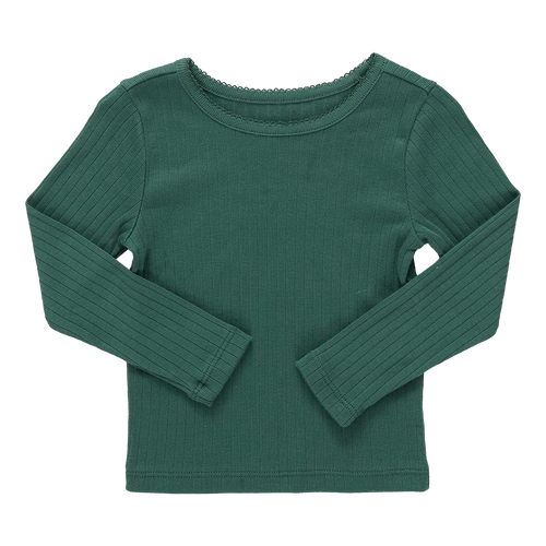 Seesaw Long Sleeve Rib T-shirt - Pine