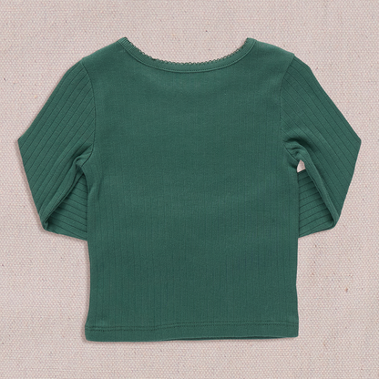 Seesaw Long Sleeve Rib T-shirt - Pine