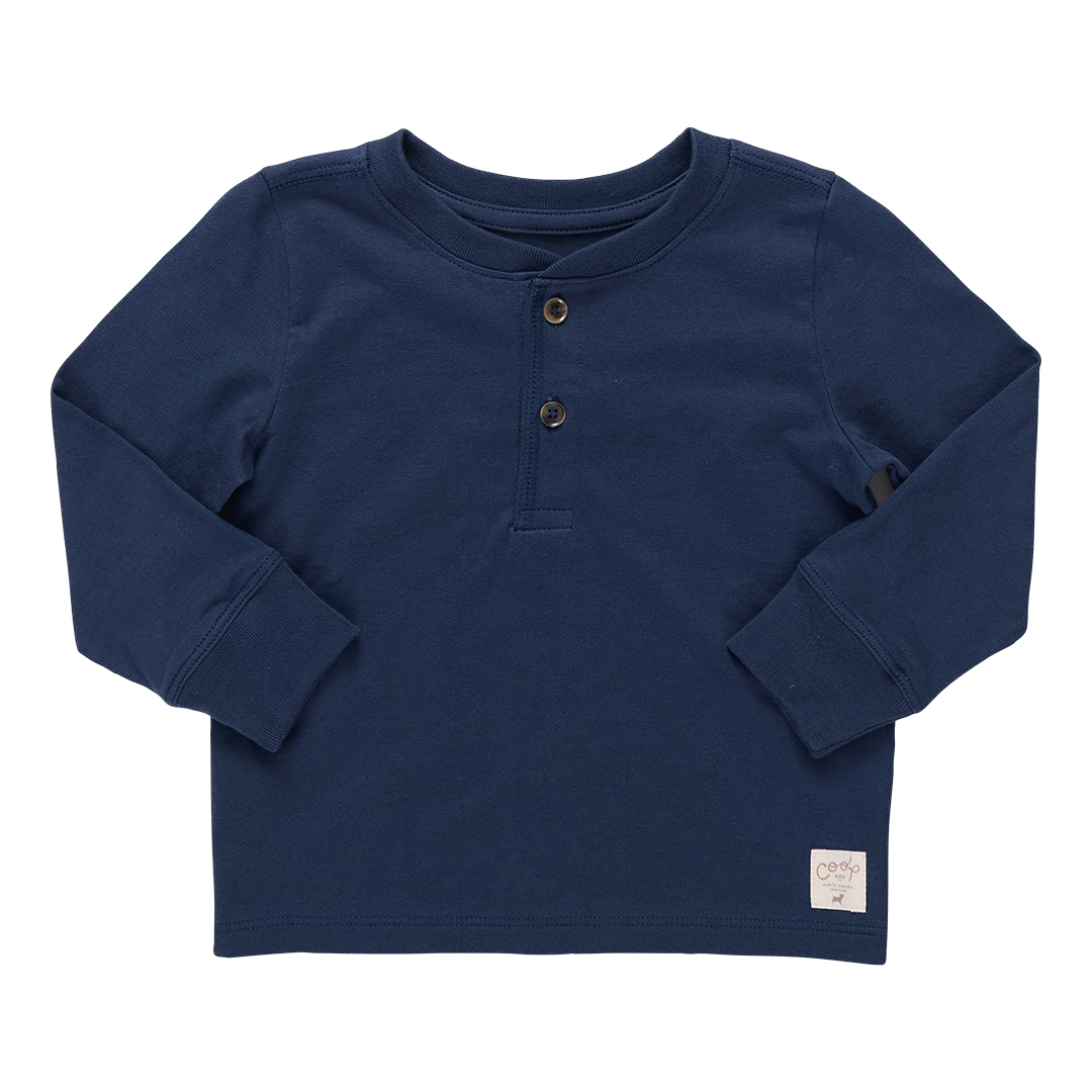 Scout Long Sleeve Henley - Navy