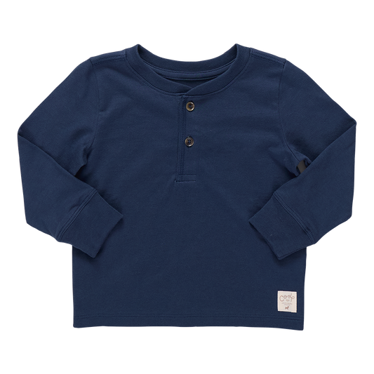 Scout Long Sleeve Henley - Navy