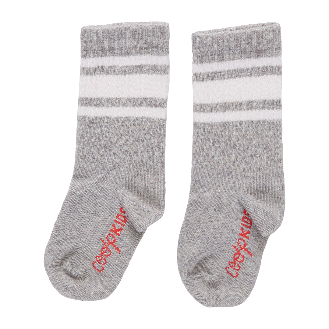 Scooter Tube Sock - Heather Grey Stripe