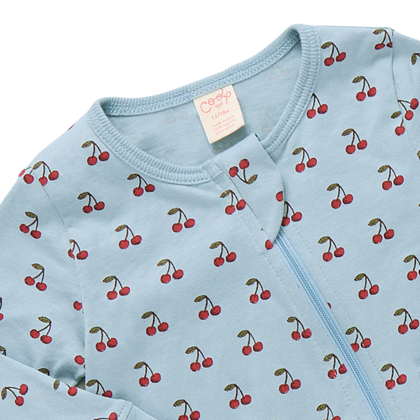 Baby Zip Romper - Cherries