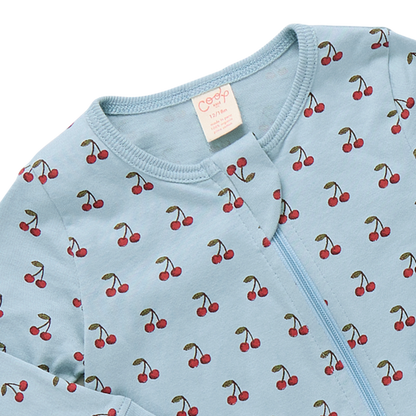 Baby Zip Romper - Cherries