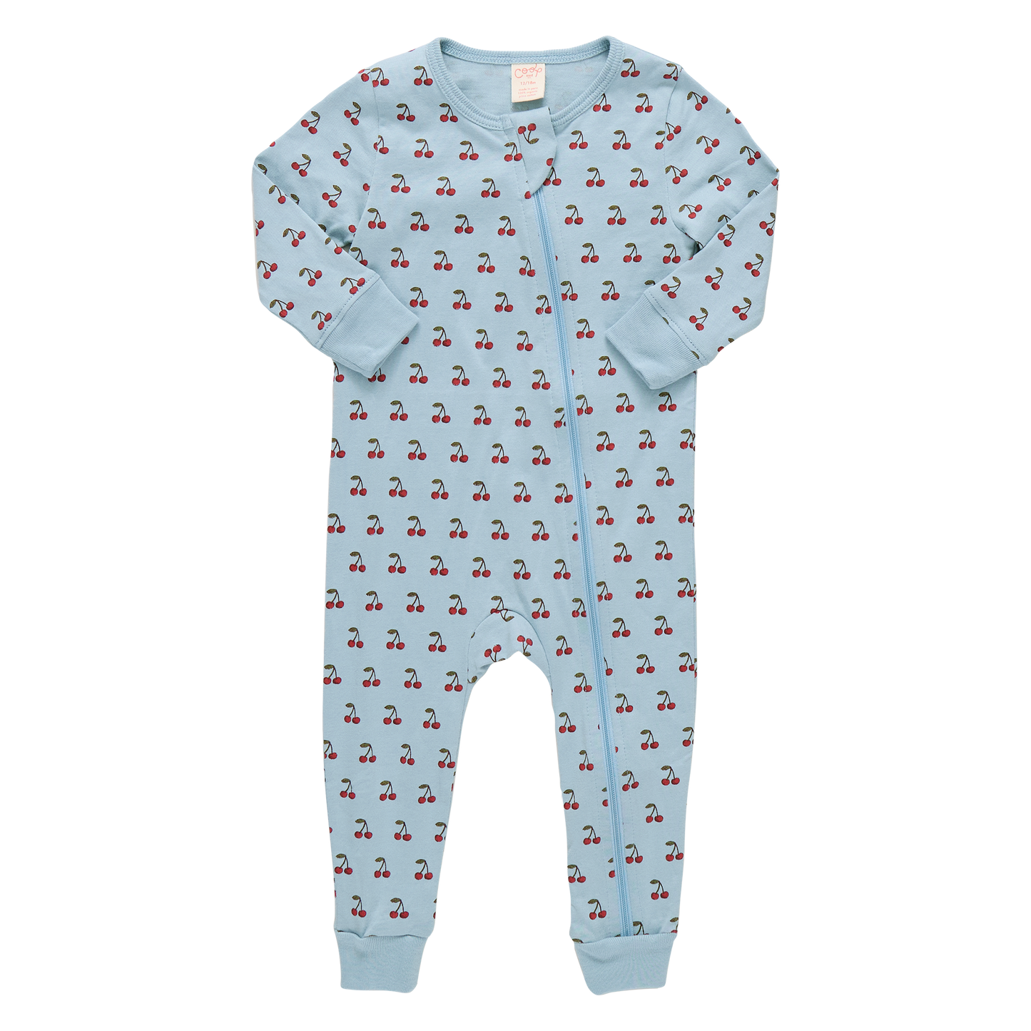 Baby Zip Romper - Cherries