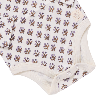 Baby Wonder Bodysuit - Mini Lavender Block Floral