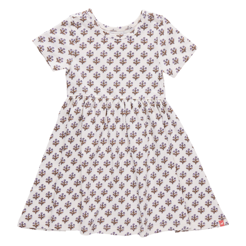 Sunny Dress - Mini Lavender Block Floral