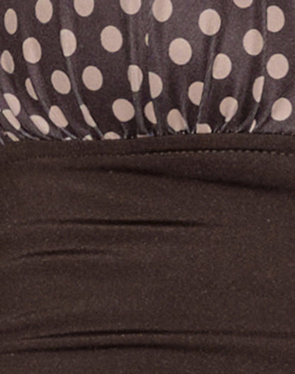 Cosimo Halterneck Top in Polka Bitter Chocolate