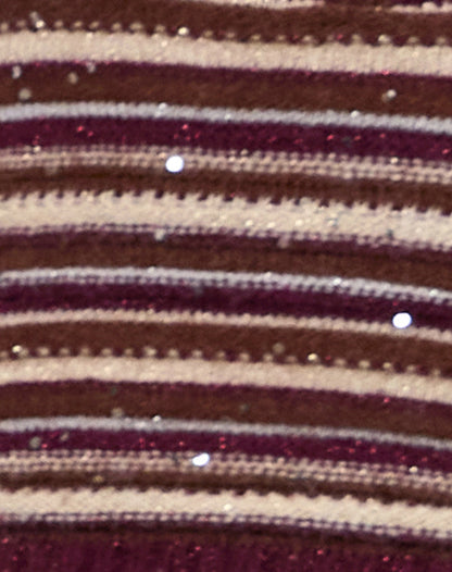 Cosya Top in Shimmer Stripe Knit Rust