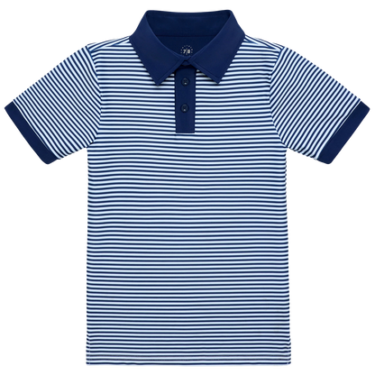Polo Shirt - Navy Stripe