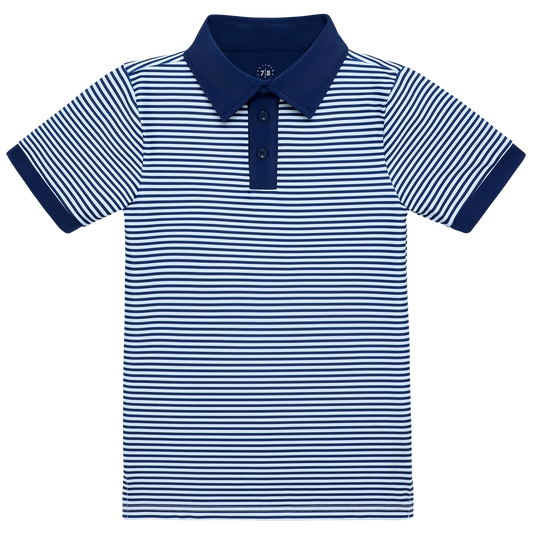 Polo Shirt - Navy Stripe