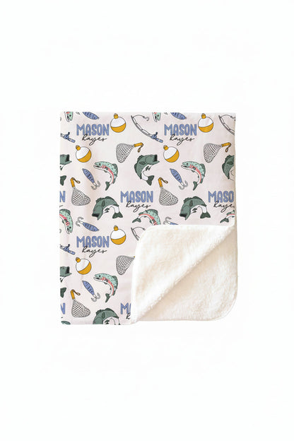 Catch of the Day Personalized Kids Blanket