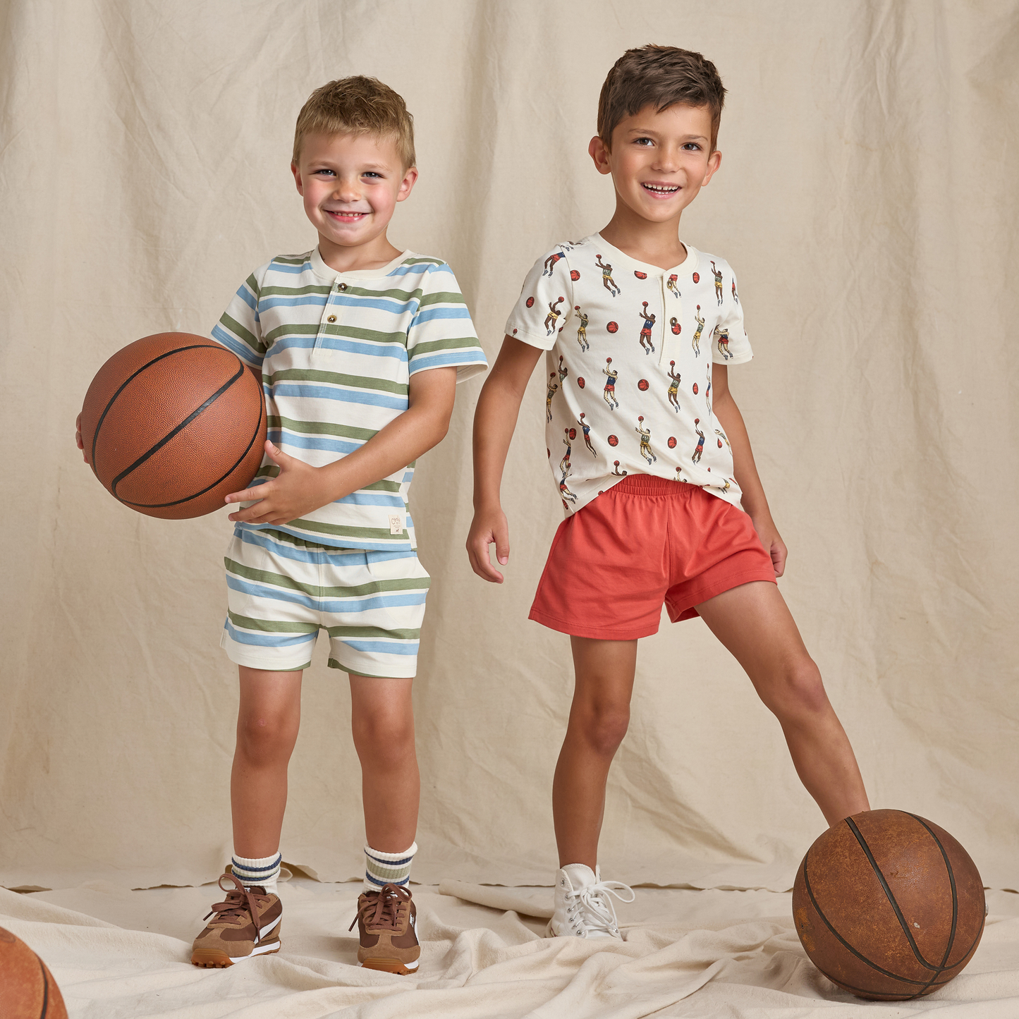 Sandbox Short - Green and Blue Stripe