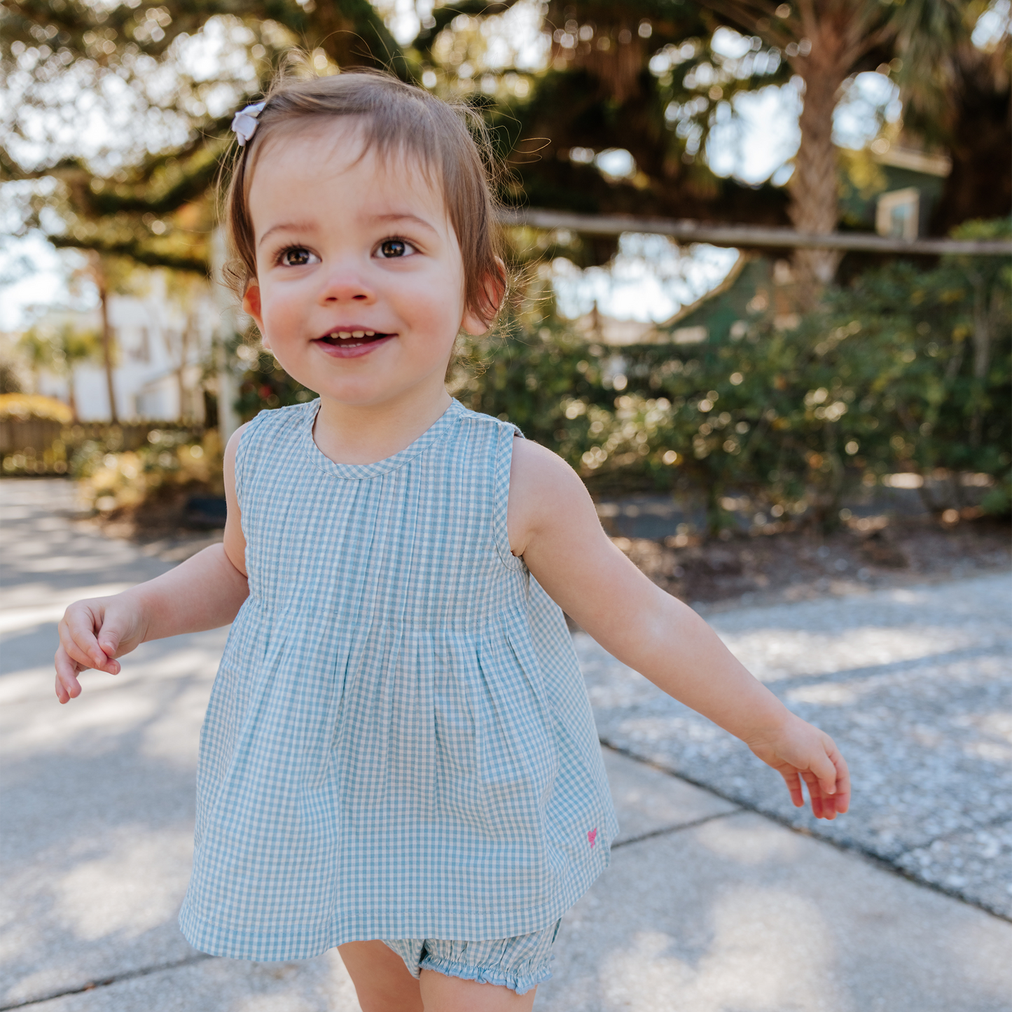 Baby Girls Jaipur 2-Piece Set - Light Blue Gingham