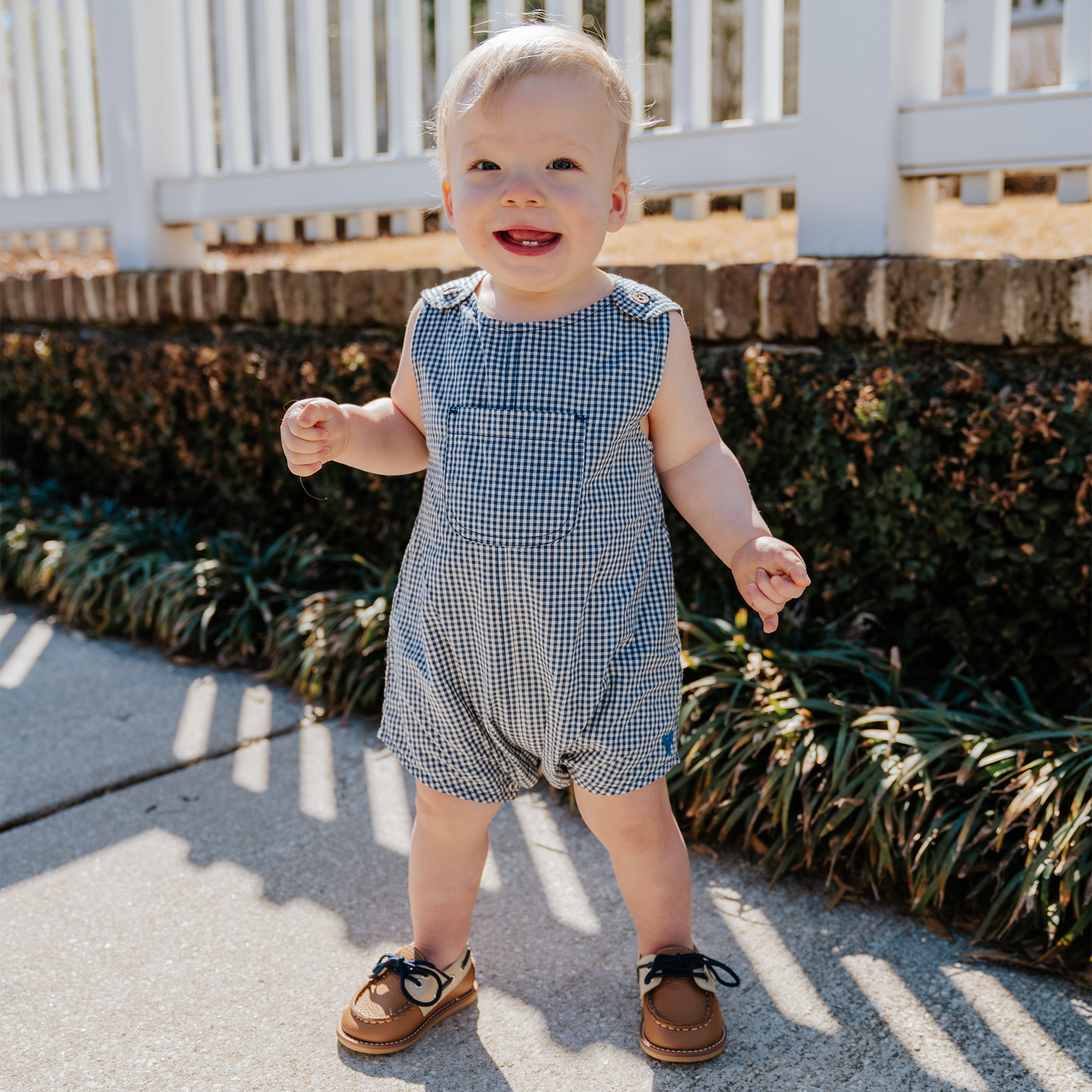 Baby Boys Noah Jumper - Navy Gingham