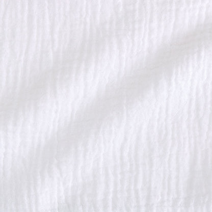 Women's White Cotton Crinkle Pants