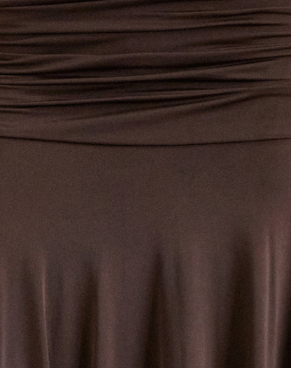 Delta Midi Skirt in Slinky Chocolate