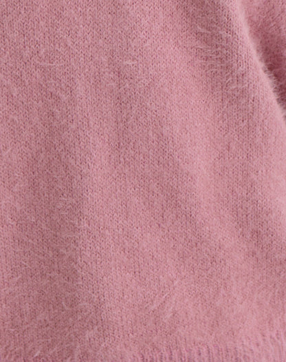 Dikara Jumper with Scarf in Knit Dusty Pink